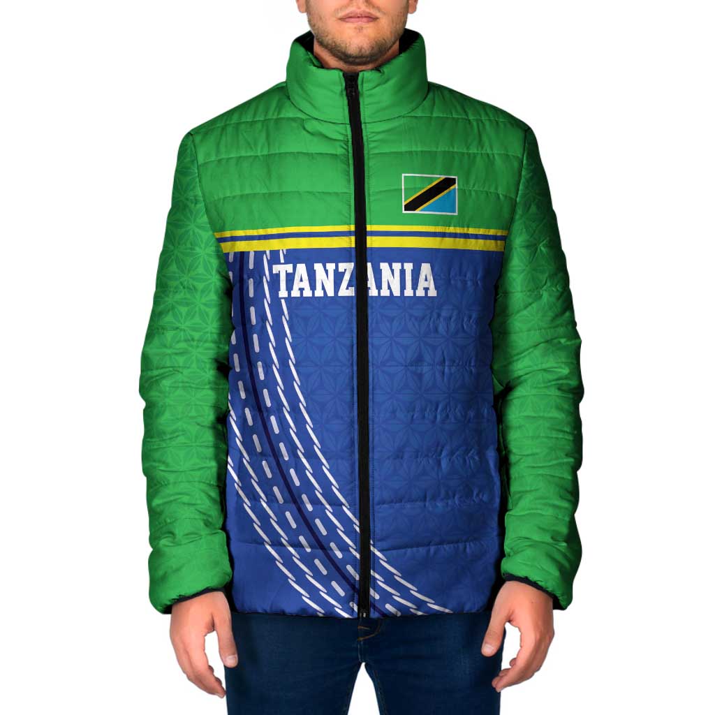 Tanzania Cricket Custom Padded Jacket The Cows Tanzania Pattern - Wonder Print Shop