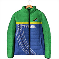 Tanzania Cricket Custom Padded Jacket The Cows Tanzania Pattern - Wonder Print Shop