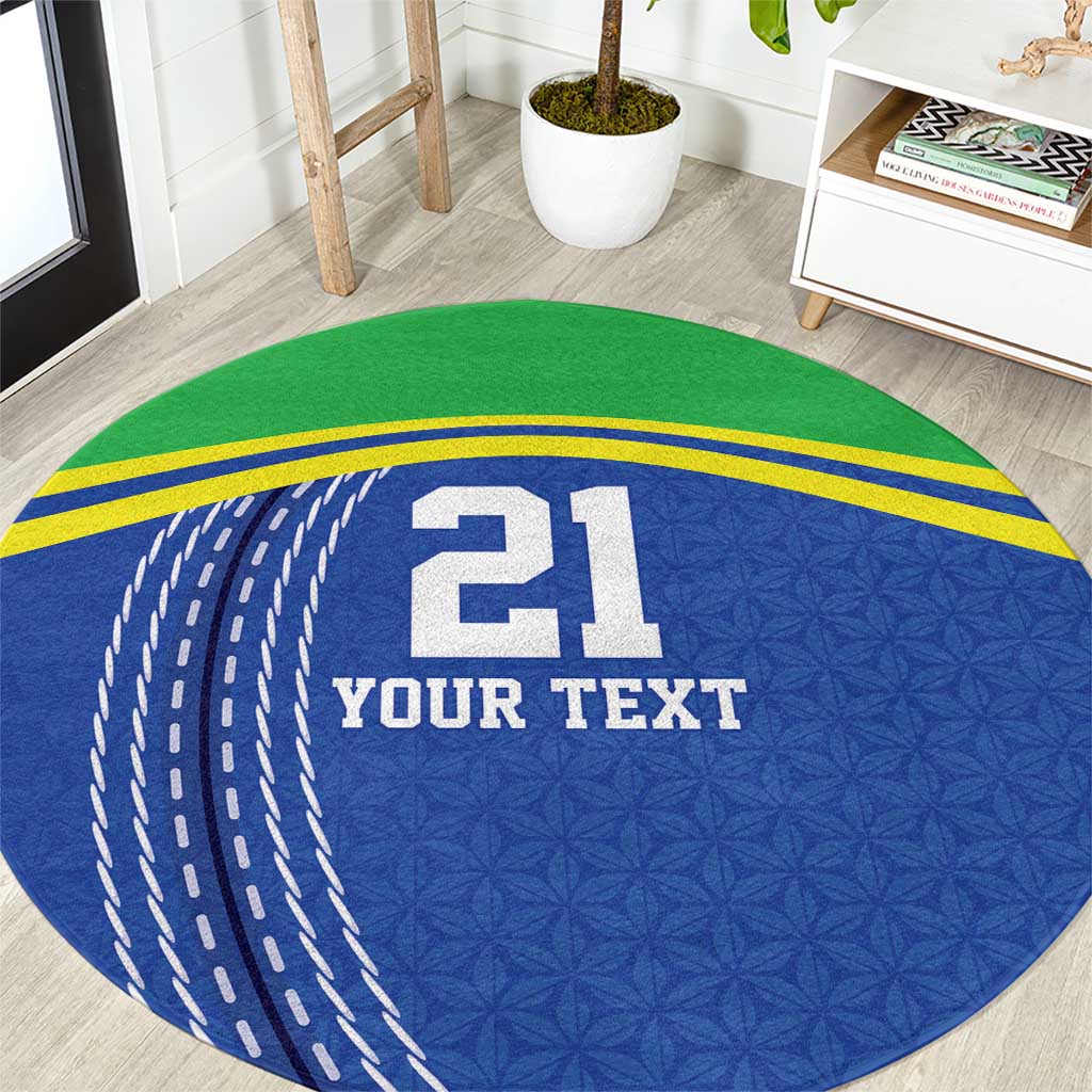 Tanzania Cricket Custom Round Carpet The Cows Tanzania Pattern - Wonder Print Shop