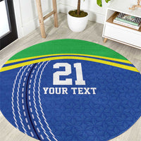 Tanzania Cricket Custom Round Carpet The Cows Tanzania Pattern - Wonder Print Shop