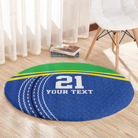 Tanzania Cricket Custom Round Carpet The Cows Tanzania Pattern - Wonder Print Shop
