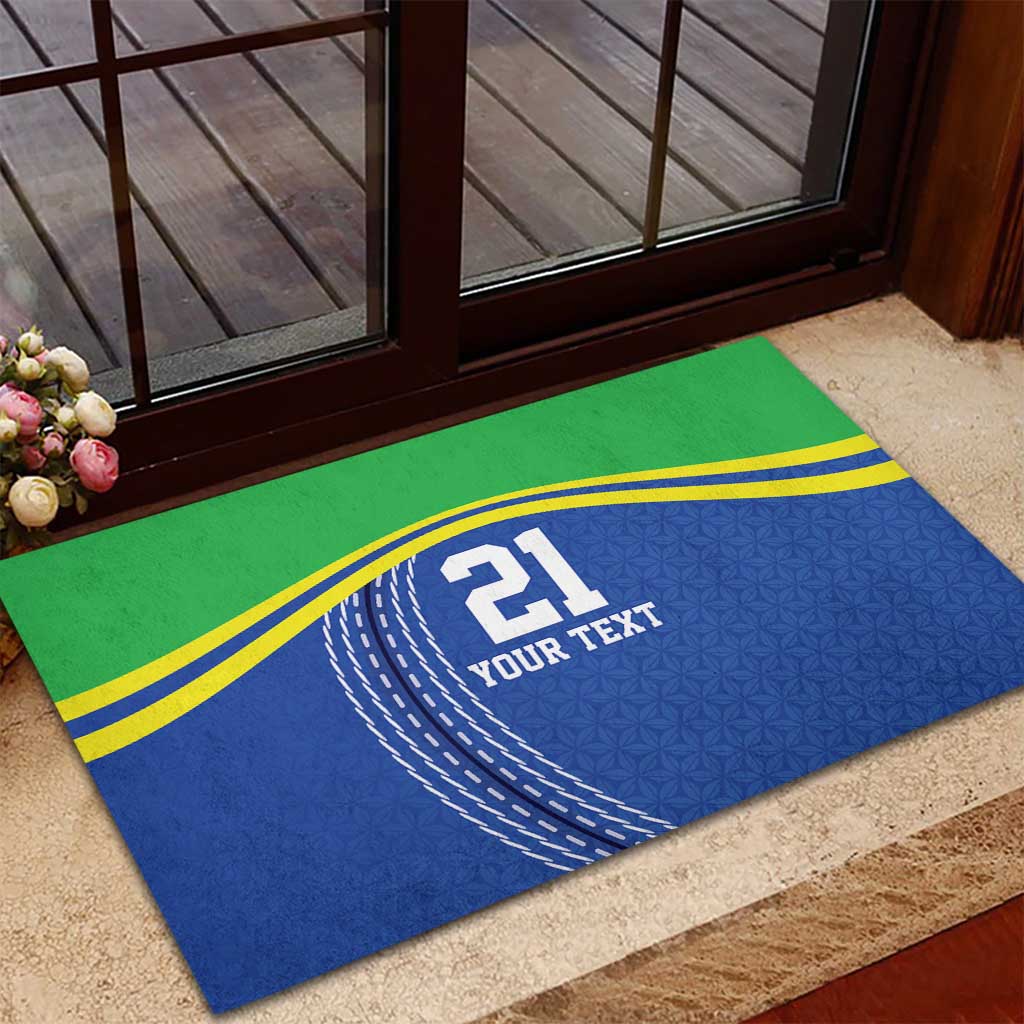 Tanzania Cricket Custom Rubber Doormat The Cows Tanzania Pattern - Wonder Print Shop