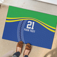 Tanzania Cricket Custom Rubber Doormat The Cows Tanzania Pattern - Wonder Print Shop