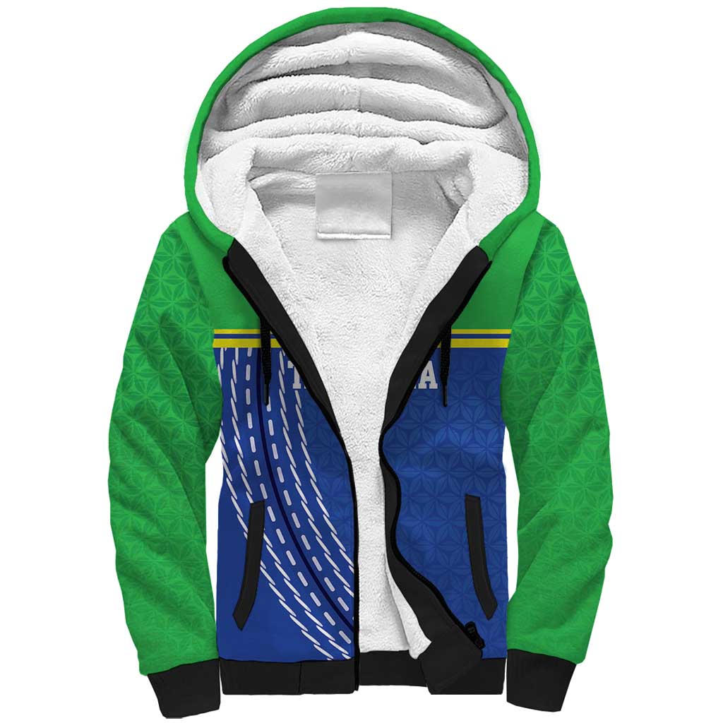 Tanzania Cricket Custom Sherpa Hoodie The Cows Tanzania Pattern - Wonder Print Shop