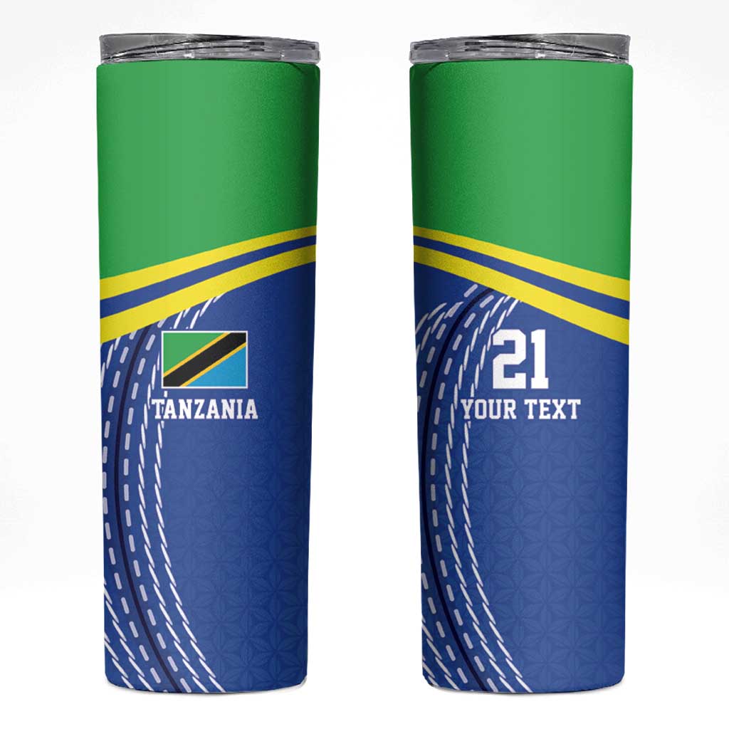 Tanzania Cricket Custom Skinny Tumbler The Cows Tanzania Pattern - Wonder Print Shop