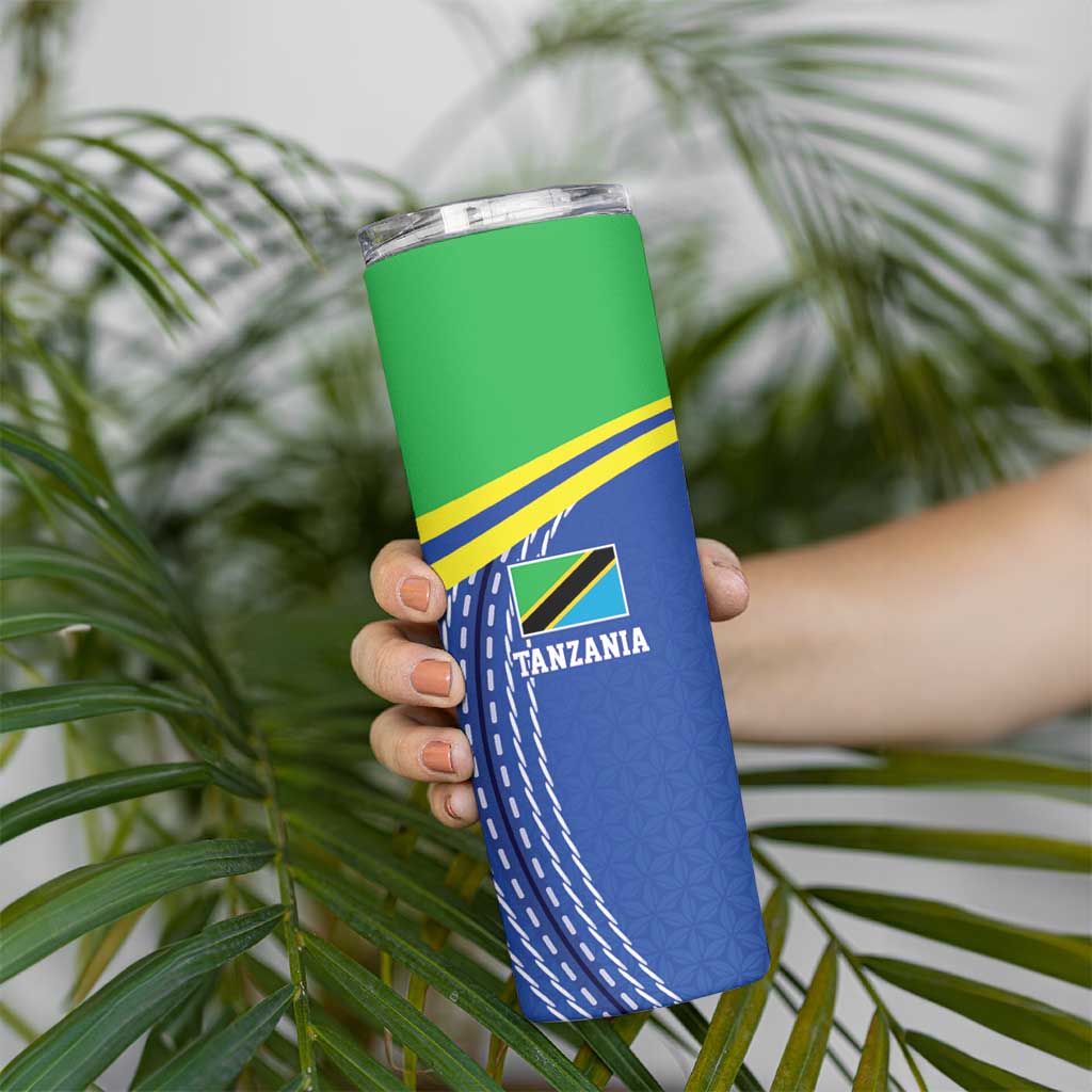 Tanzania Cricket Custom Skinny Tumbler The Cows Tanzania Pattern - Wonder Print Shop