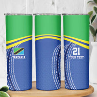 Tanzania Cricket Custom Skinny Tumbler The Cows Tanzania Pattern - Wonder Print Shop
