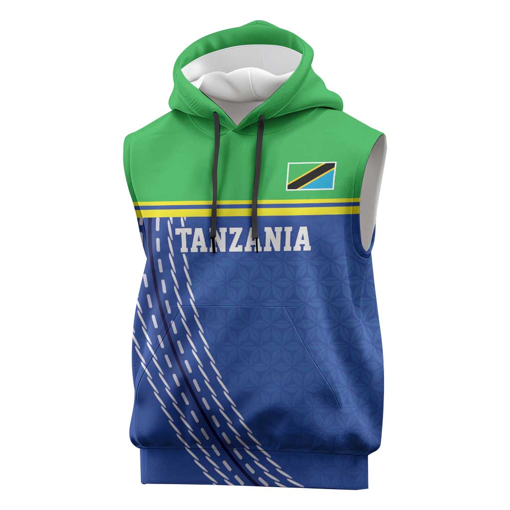 Tanzania Cricket Custom Sleeveless Hoodie The Cows Tanzania Pattern - Wonder Print Shop