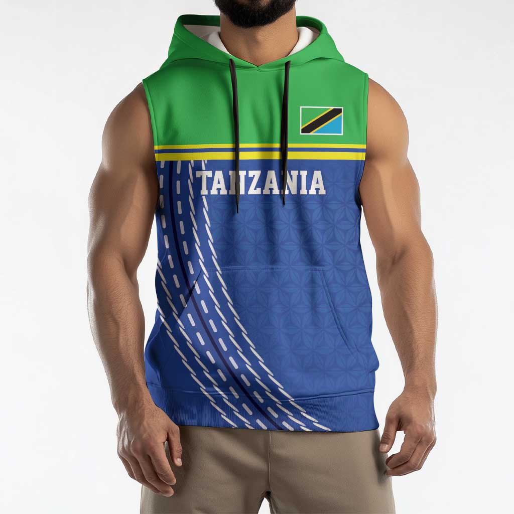 Tanzania Cricket Custom Sleeveless Hoodie The Cows Tanzania Pattern - Wonder Print Shop