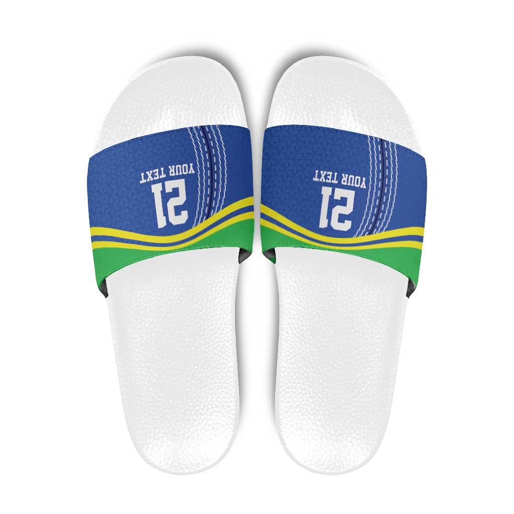 Tanzania Cricket Custom Slide Sandals The Cows Tanzania Pattern - Wonder Print Shop