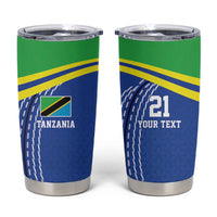 Tanzania Cricket Custom Tumbler Cup The Cows Tanzania Pattern - Wonder Print Shop