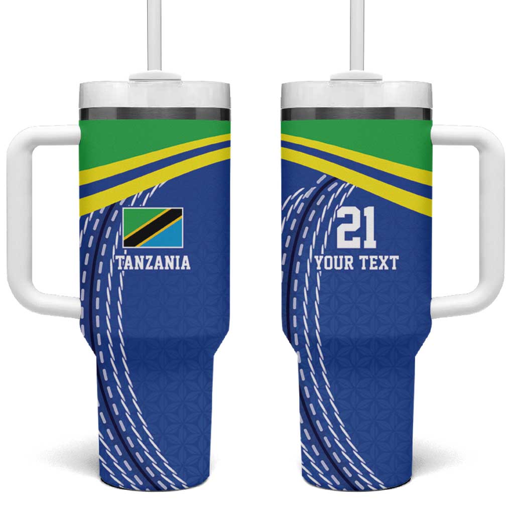 Tanzania Cricket Custom Tumbler With Handle The Cows Tanzania Pattern - Wonder Print Shop