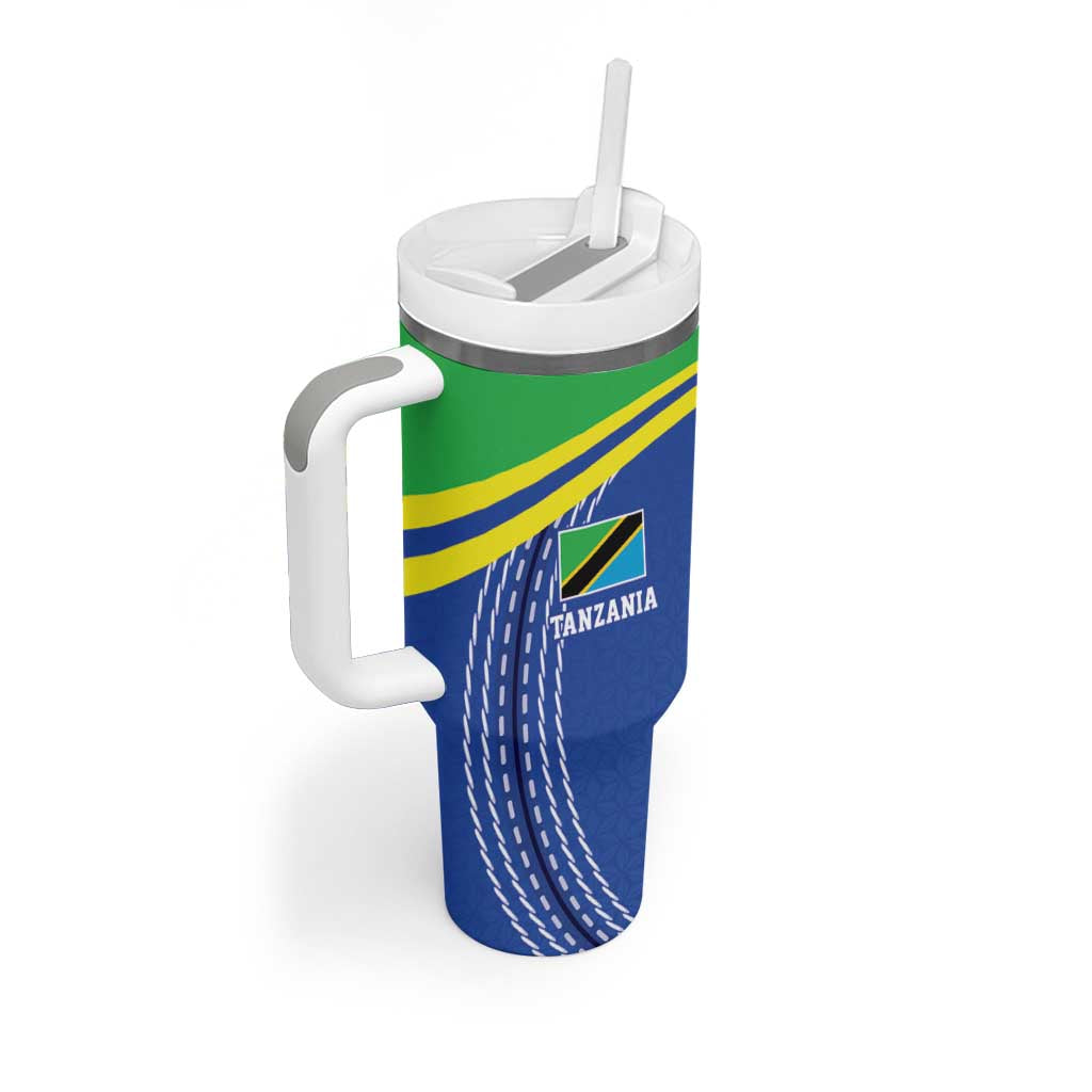 Tanzania Cricket Custom Tumbler With Handle The Cows Tanzania Pattern - Wonder Print Shop