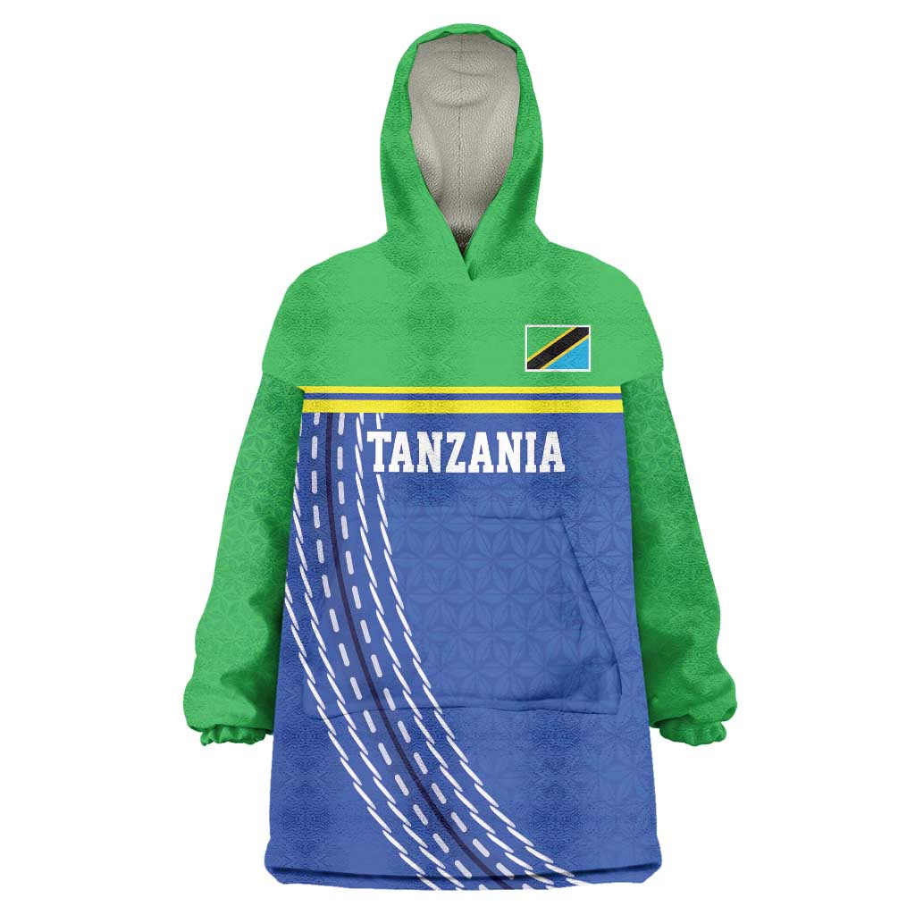 Tanzania Cricket Custom Wearable Blanket Hoodie The Cows Tanzania Pattern - Wonder Print Shop