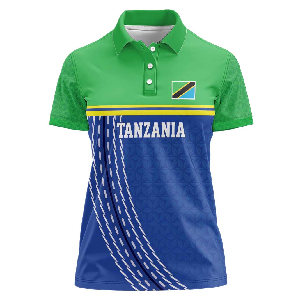 Tanzania Cricket Custom Women Polo Shirt The Cows Tanzania Pattern - Wonder Print Shop