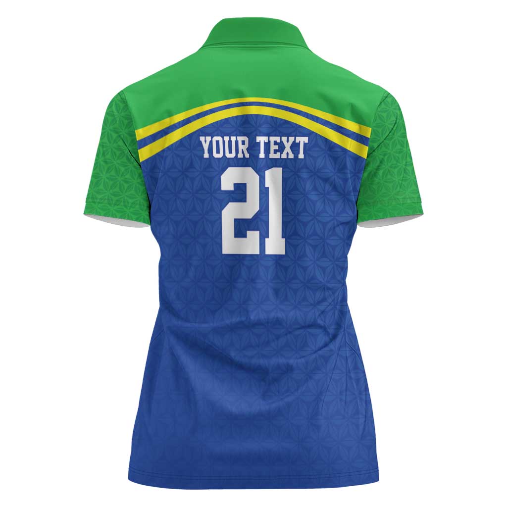 Tanzania Cricket Custom Women Polo Shirt The Cows Tanzania Pattern - Wonder Print Shop