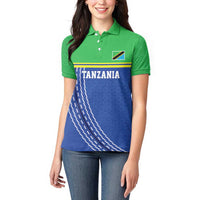 Tanzania Cricket Custom Women Polo Shirt The Cows Tanzania Pattern - Wonder Print Shop