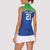 Tanzania Cricket Custom Women Sleeveless Polo Shirt The Cows Tanzania Pattern - Wonder Print Shop