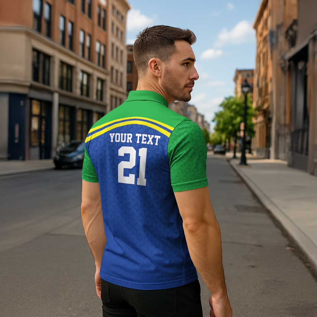 Tanzania Cricket Custom Zipper Polo Shirt The Cows Tanzania Pattern - Wonder Print Shop