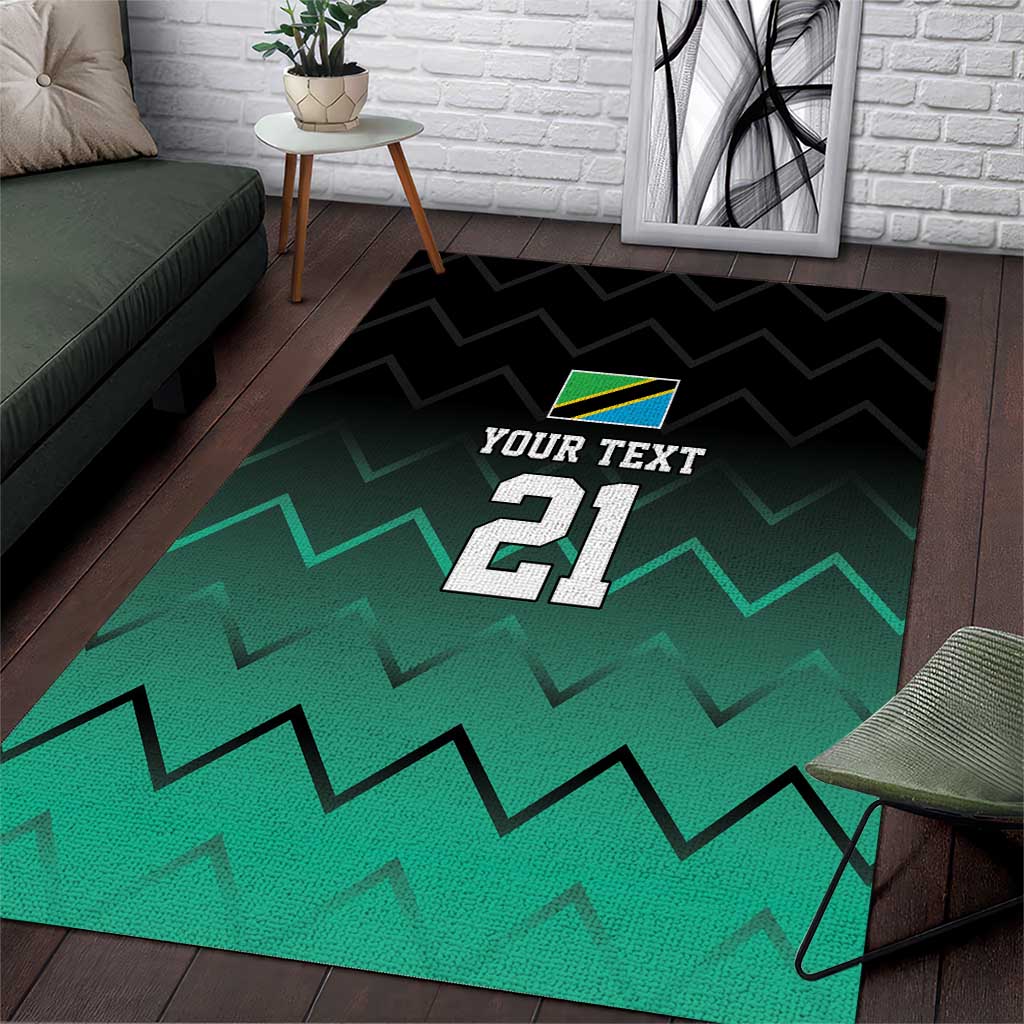 Tanzania Football Custom Area Rug Retro 2023-24 Tanzania History - Wonder Print Shop