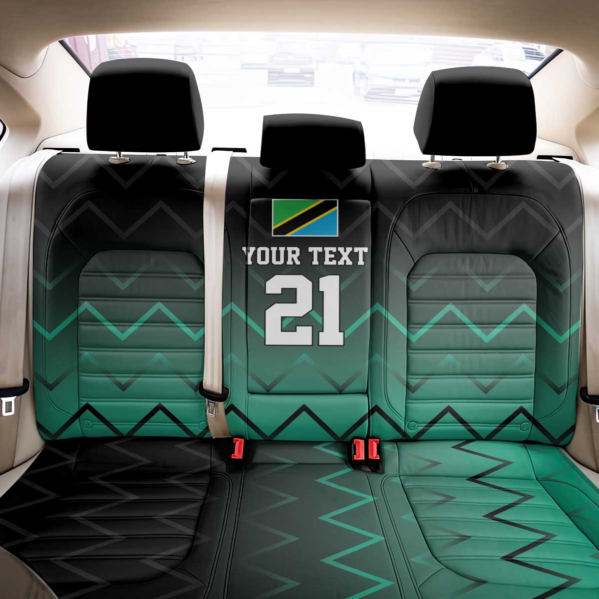 Tanzania Football Custom Back Car Seat Cover Retro 2023-24 Tanzania History - Wonder Print Shop