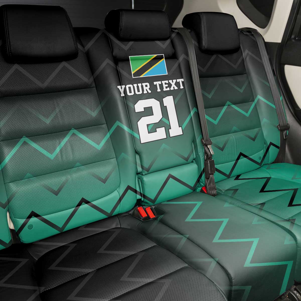 Tanzania Football Custom Back Car Seat Cover Retro 2023-24 Tanzania History - Wonder Print Shop