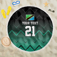 Tanzania Football Custom Beach Blanket Retro 2023-24 Tanzania History - Wonder Print Shop