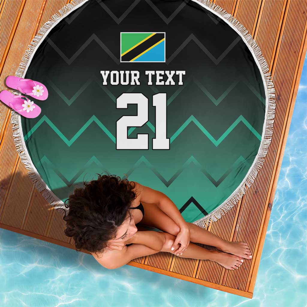 Tanzania Football Custom Beach Blanket Retro 2023-24 Tanzania History - Wonder Print Shop