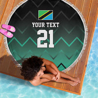 Tanzania Football Custom Beach Blanket Retro 2023-24 Tanzania History - Wonder Print Shop