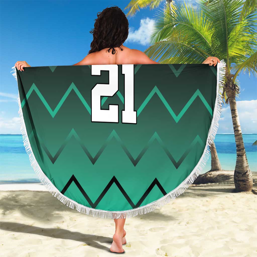 Tanzania Football Custom Beach Blanket Retro 2023-24 Tanzania History - Wonder Print Shop