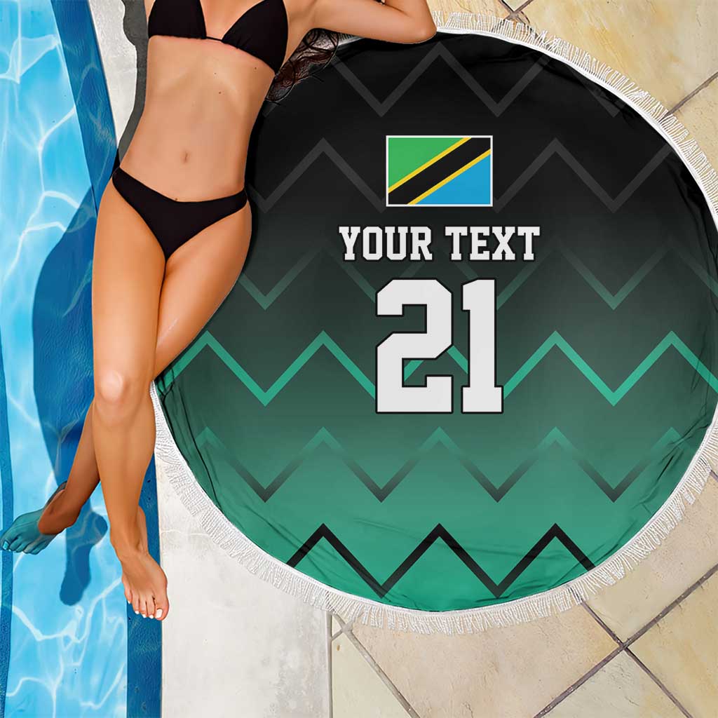 Tanzania Football Custom Beach Blanket Retro 2023-24 Tanzania History - Wonder Print Shop