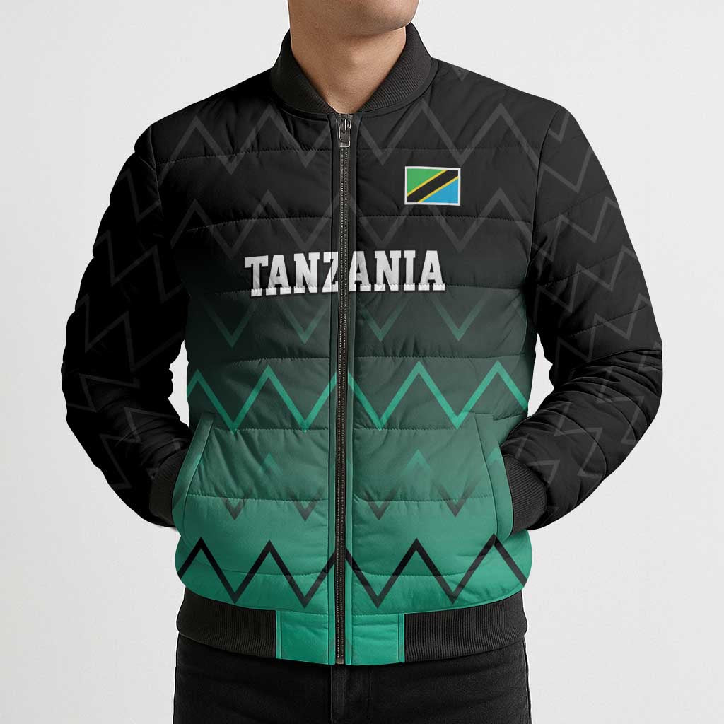 Tanzania Football Custom Bomber Puffer Jacket Retro 2023-24 Tanzania History - Wonder Print Shop