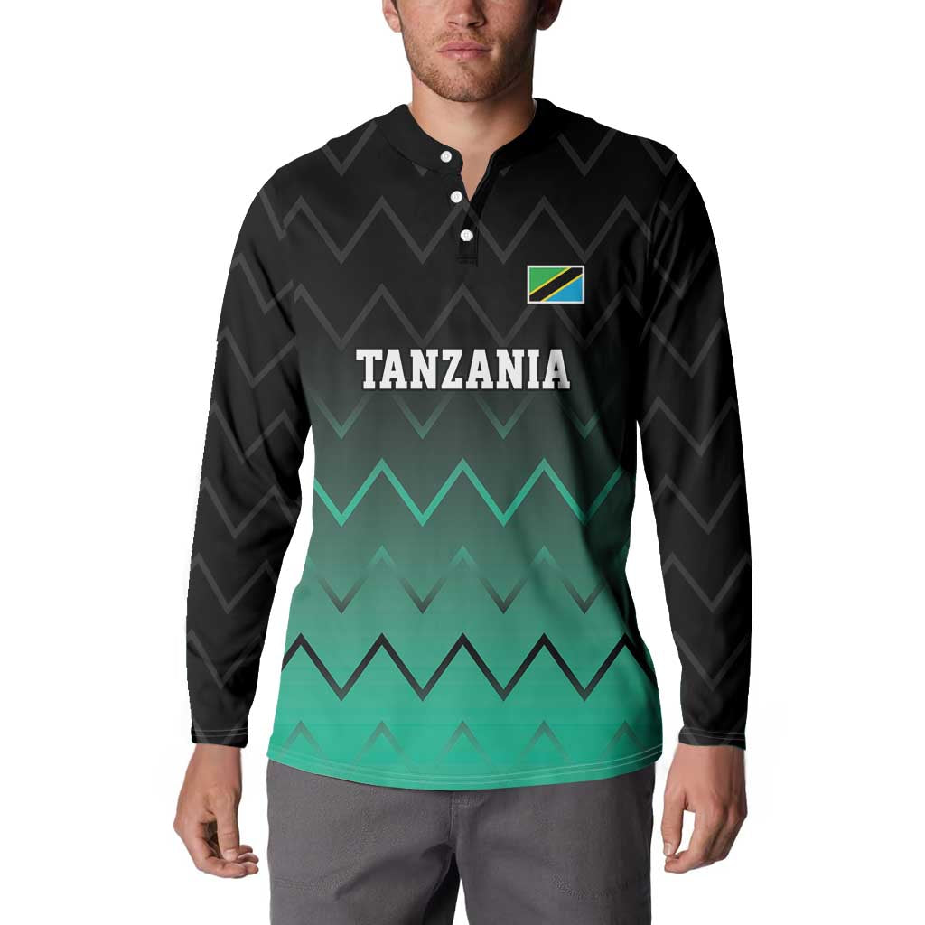 Tanzania Football Custom Button Sweatshirt Retro 2023-24 Tanzania History - Wonder Print Shop