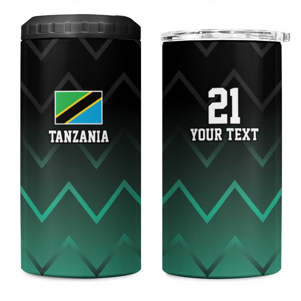 Tanzania Football Custom 4 in 1 Can Cooler Tumbler Retro 2023-24 Tanzania History - Wonder Print Shop
