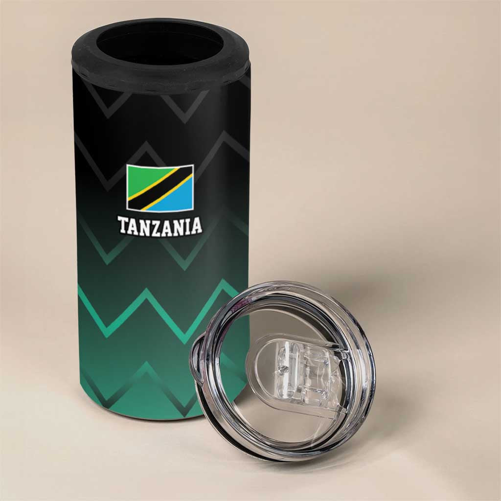 Tanzania Football Custom 4 in 1 Can Cooler Tumbler Retro 2023-24 Tanzania History - Wonder Print Shop