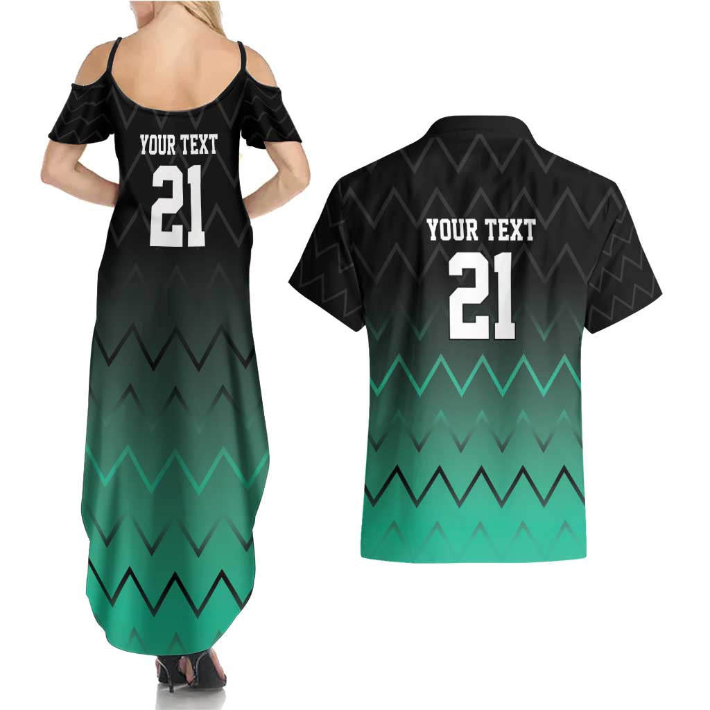 Tanzania Football Custom Couples Matching Summer Maxi Dress and Hawaiian Shirt Retro 2023-24 Tanzania History - Wonder Print Shop