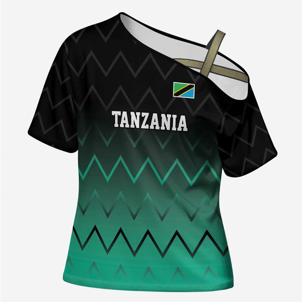 Tanzania Football Custom Cross Shoulder Shirt Retro 2023-24 Tanzania History - Wonder Print Shop