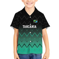 Tanzania Football Custom Family Matching Off The Shoulder Long Sleeve Dress and Hawaiian Shirt Retro 2023-24 Tanzania History - Wonder Print Shop