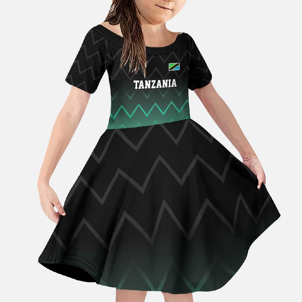 Tanzania Football Custom Family Matching Short Sleeve Bodycon Dress and Hawaiian Shirt Retro 2023-24 Tanzania History - Wonder Print Shop