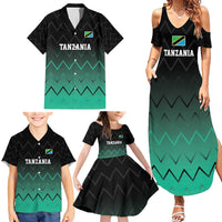 Tanzania Football Custom Family Matching Summer Maxi Dress and Hawaiian Shirt Retro 2023-24 Tanzania History - Wonder Print Shop