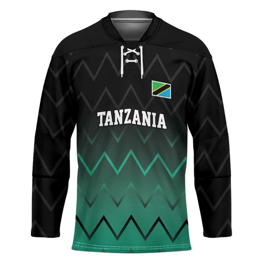 Tanzania Football Custom Hockey Jersey Retro 2023-24 Tanzania History - Wonder Print Shop