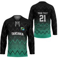 Tanzania Football Custom Hockey Jersey Retro 2023-24 Tanzania History - Wonder Print Shop