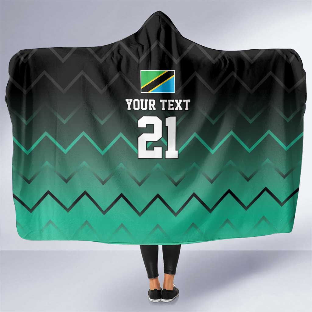 Tanzania Football Custom Hooded Blanket Retro 2023-24 Tanzania History - Wonder Print Shop