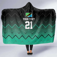 Tanzania Football Custom Hooded Blanket Retro 2023-24 Tanzania History - Wonder Print Shop