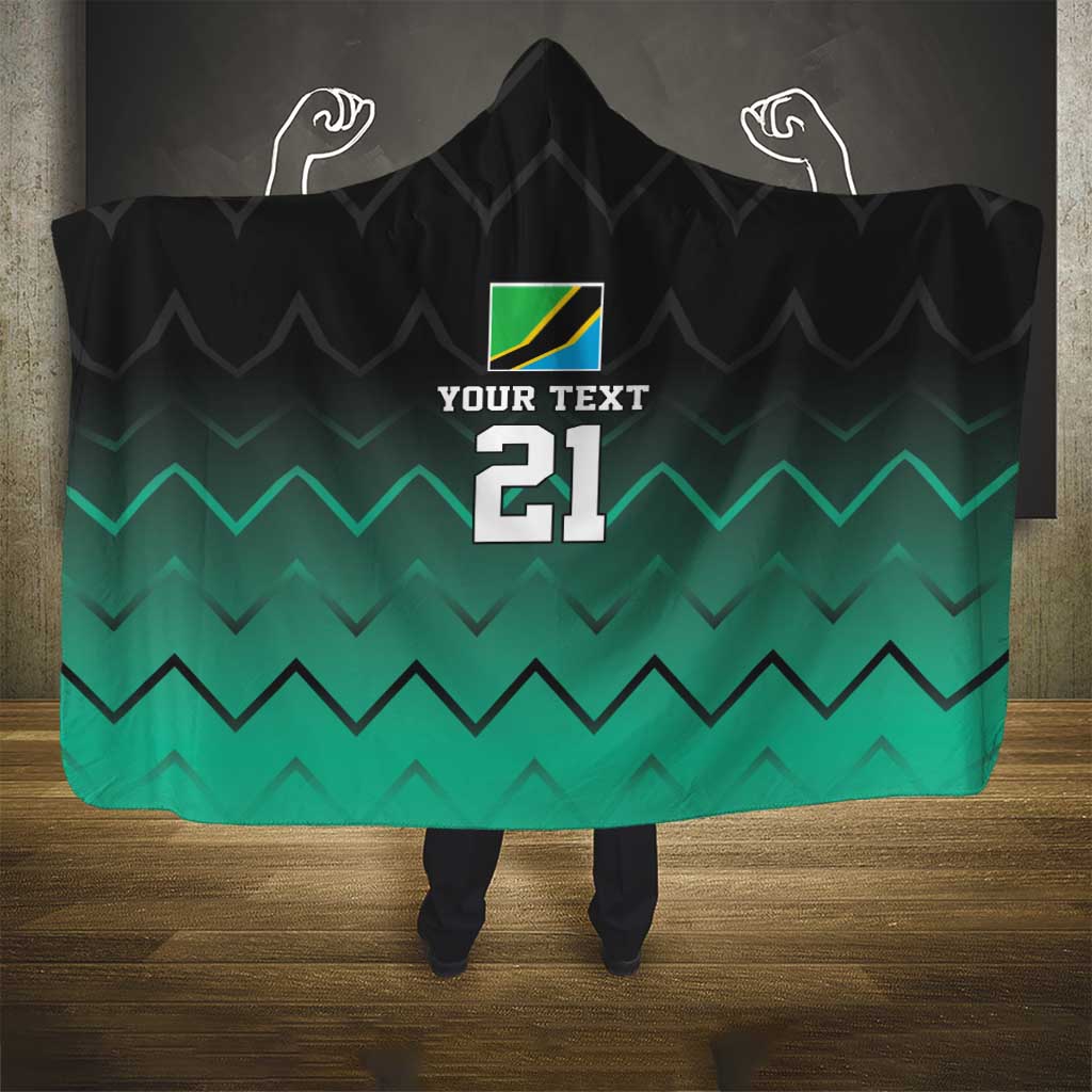 Tanzania Football Custom Hooded Blanket Retro 2023-24 Tanzania History - Wonder Print Shop