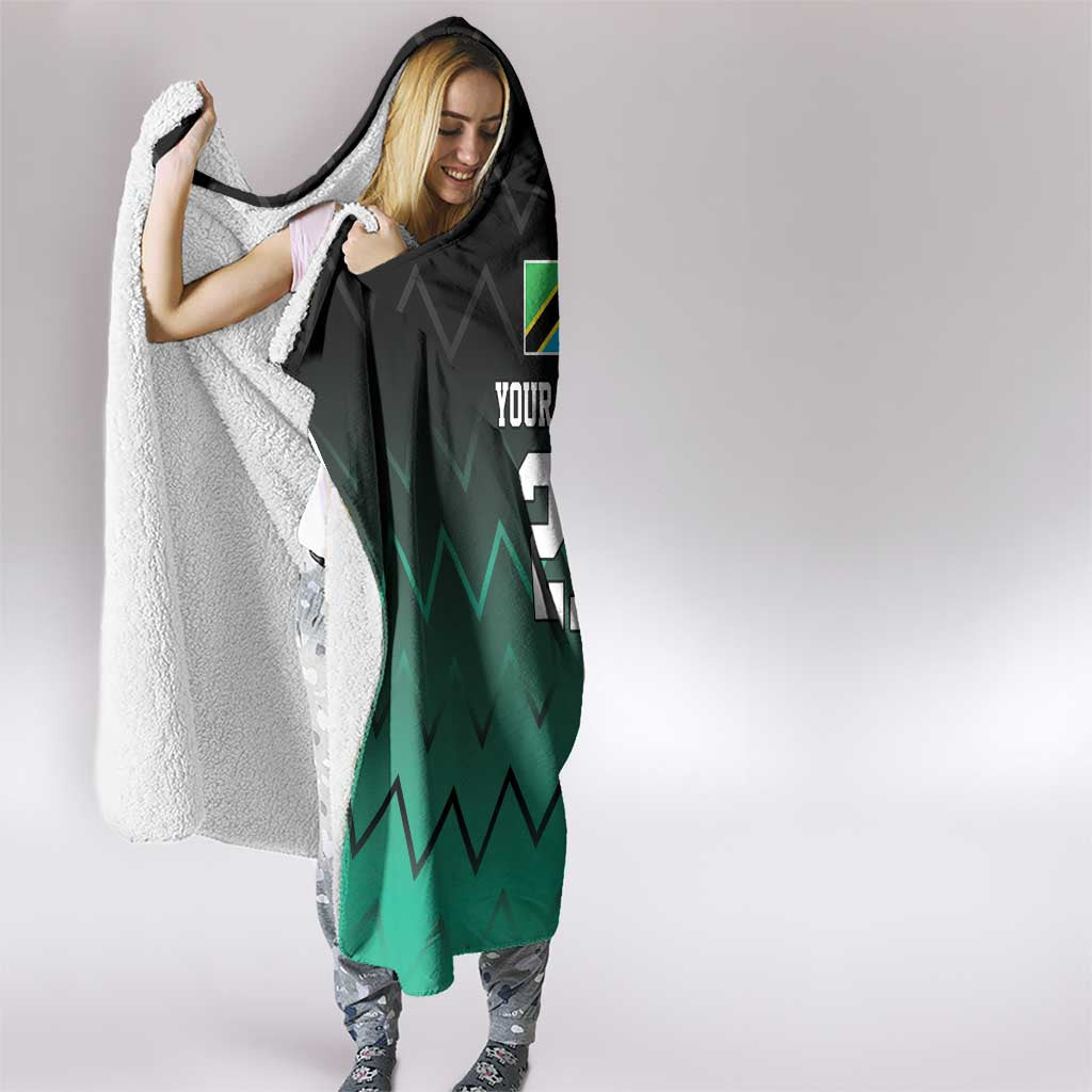 Tanzania Football Custom Hooded Blanket Retro 2023-24 Tanzania History - Wonder Print Shop