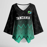 Tanzania Football Custom Kimono Sleeve Blouse Retro 2023-24 Tanzania History - Wonder Print Shop
