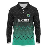 Tanzania Football Custom Long Sleeve Polo Shirt Retro 2023-24 Tanzania History - Wonder Print Shop