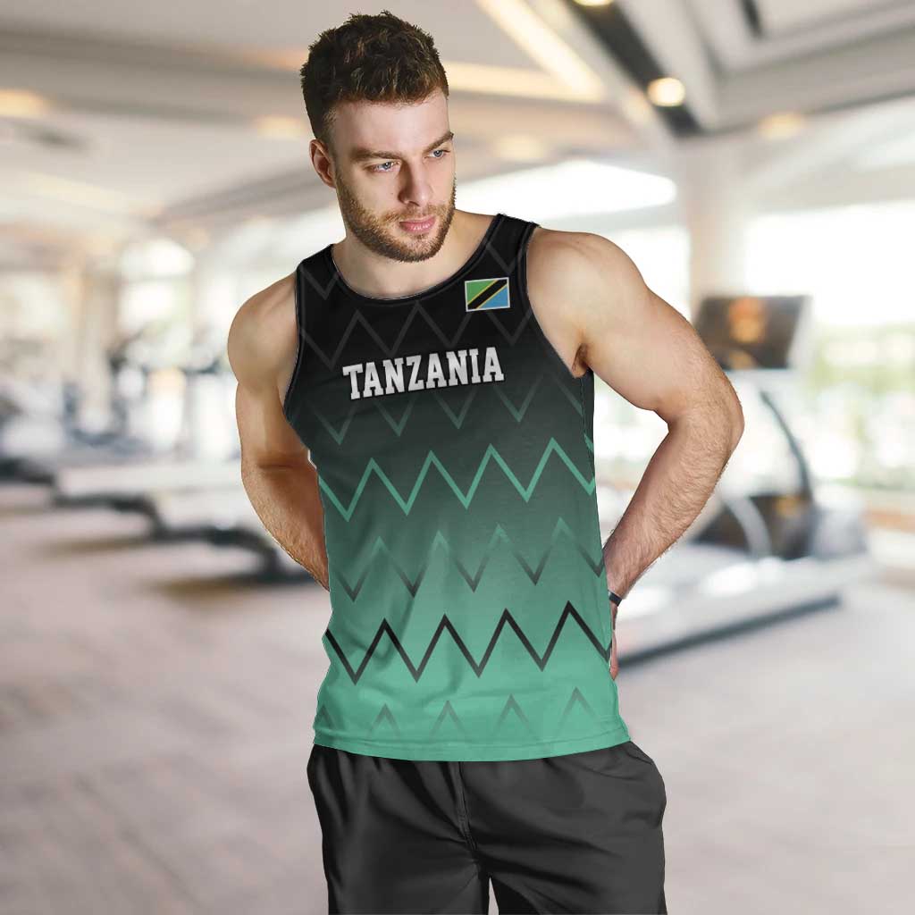 Tanzania Football Custom Men Tank Top Retro 2023-24 Tanzania History - Wonder Print Shop