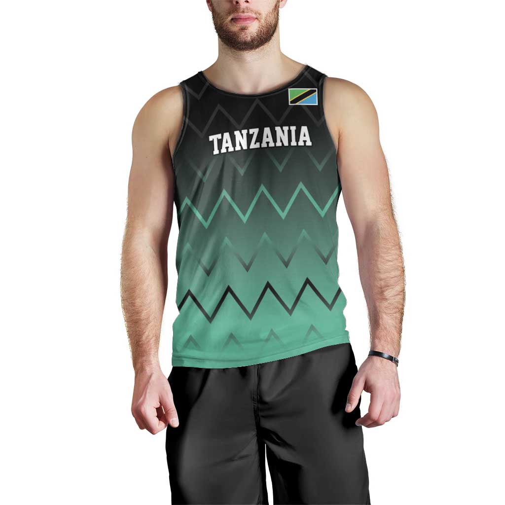 Tanzania Football Custom Men Tank Top Retro 2023-24 Tanzania History - Wonder Print Shop